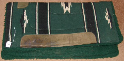 Fleece Western Pad with Green Navaho main image 0